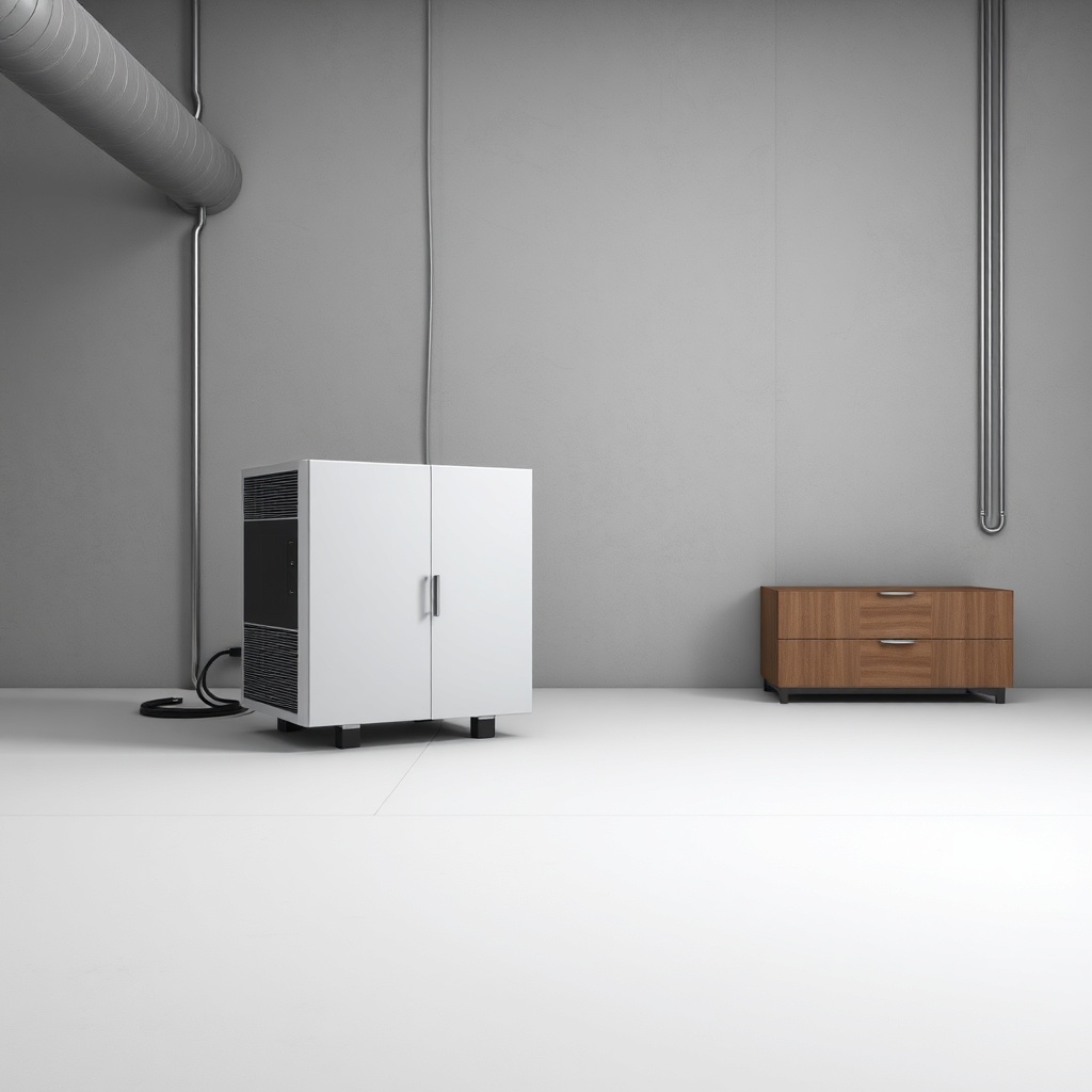 Kone MonoSpace 500 motor bloğu ve kayış sisteminin boşluk tavanına monte edilmiş hali